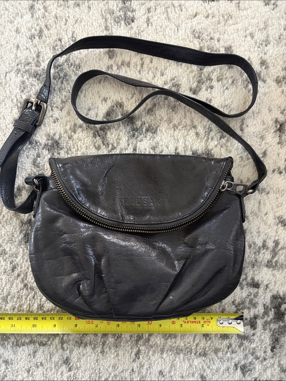 Genuine Leather Rudsak Crossbody Bag with Zip Flap